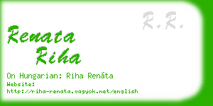 renata riha business card